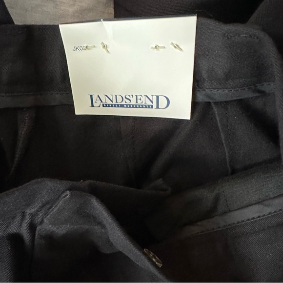 Lands’ End Black Cuffed Stretch Dress Pants Women’s Size 10 Tall NWT - Picture 9 of 11